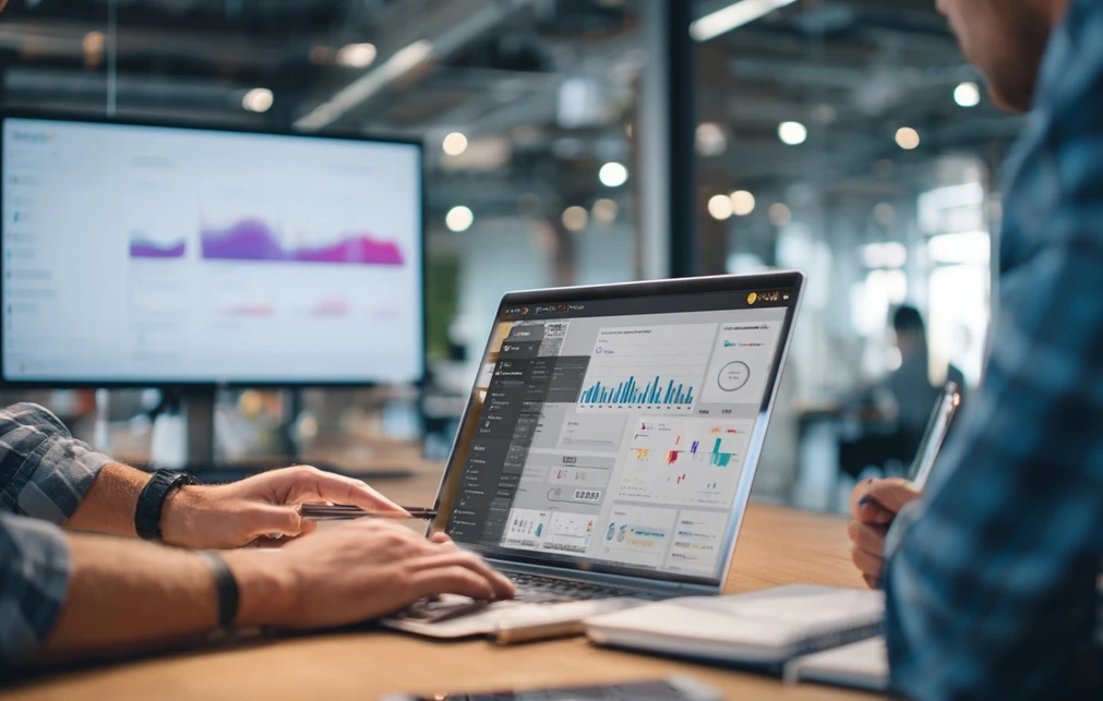 two people troubleshooting google ads campaign